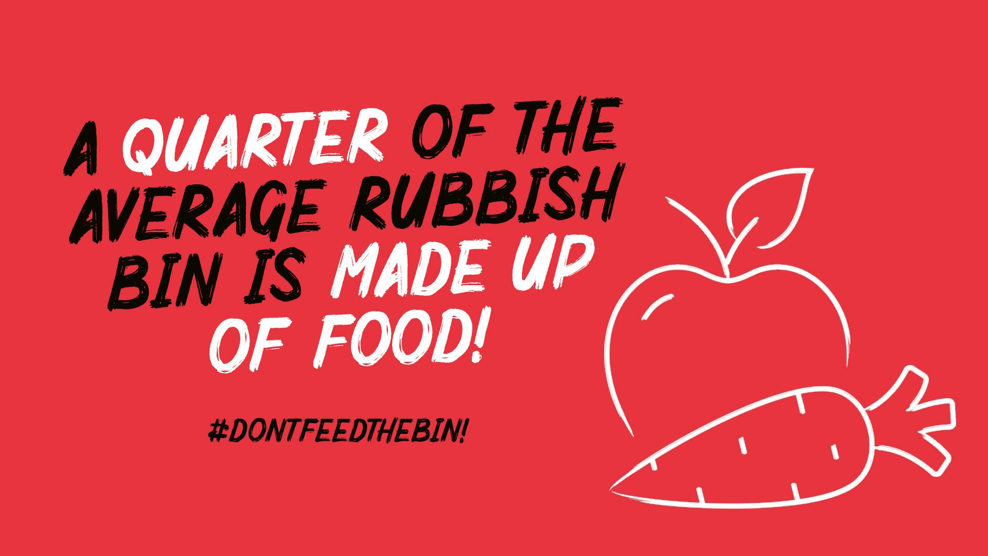 24% of the average rubbish bin in Wales is made up of food waste!